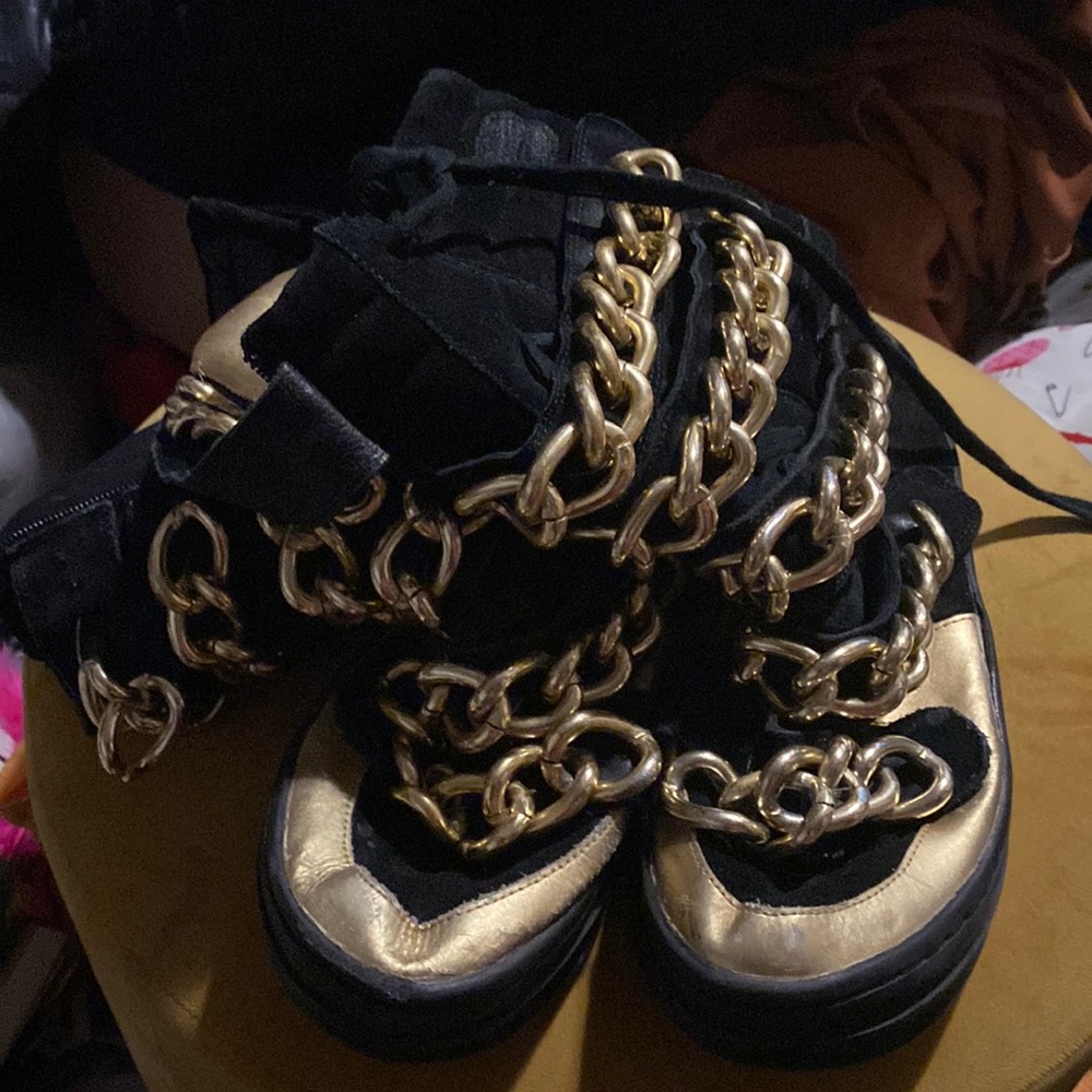 Jeffrey Campbell chain boots